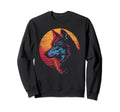 Wolf Vaporwave Aesthetic Synthwave 80S Sweatshirt - Trendy Graphic Unisex - T-Shirt, Sweatshirt, Hoodie