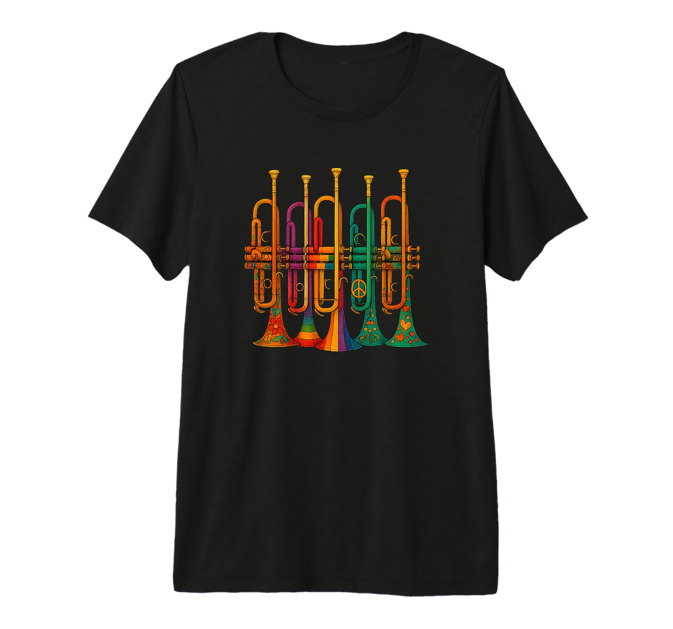 Trumpet Funny 80S Musician Tri Blend T-Shirt - Streetwear Style for Adults - T-Shirt, Sweatshirt, Hoodie