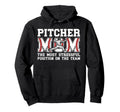 Baseball Pitcher Mom Funny Mom Hoodie - Casual Everyday Wear for Adults - T-Shirt, Sweatshirt, Hoodie