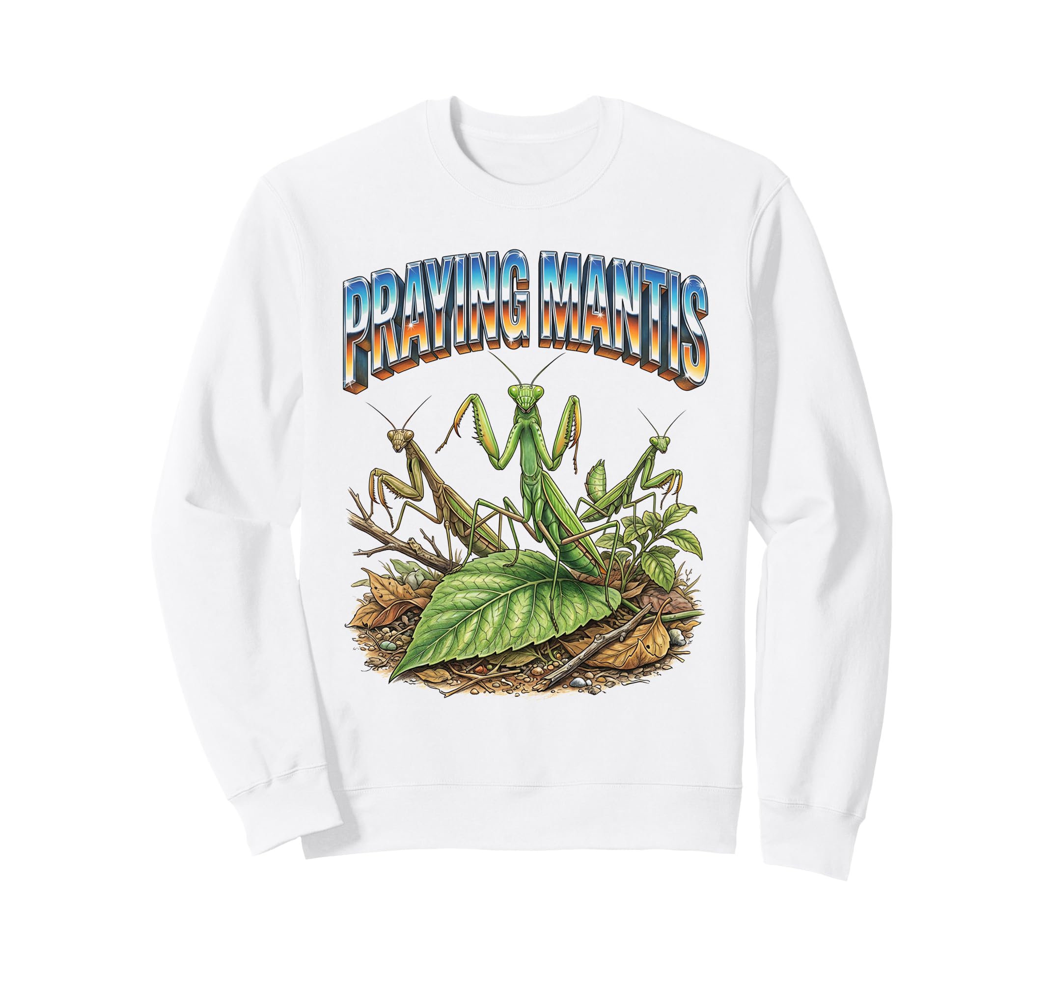 Praying Mantis 70S 90S Praying Sweatshirt - Streetwear Style for Adults - T-Shirt, Sweatshirt, Hoodie