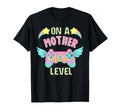 Funny Mothers Day Mother Level Up T-Shirt - Minimalist Print Men Women - T-Shirt, Sweatshirt, Hoodie