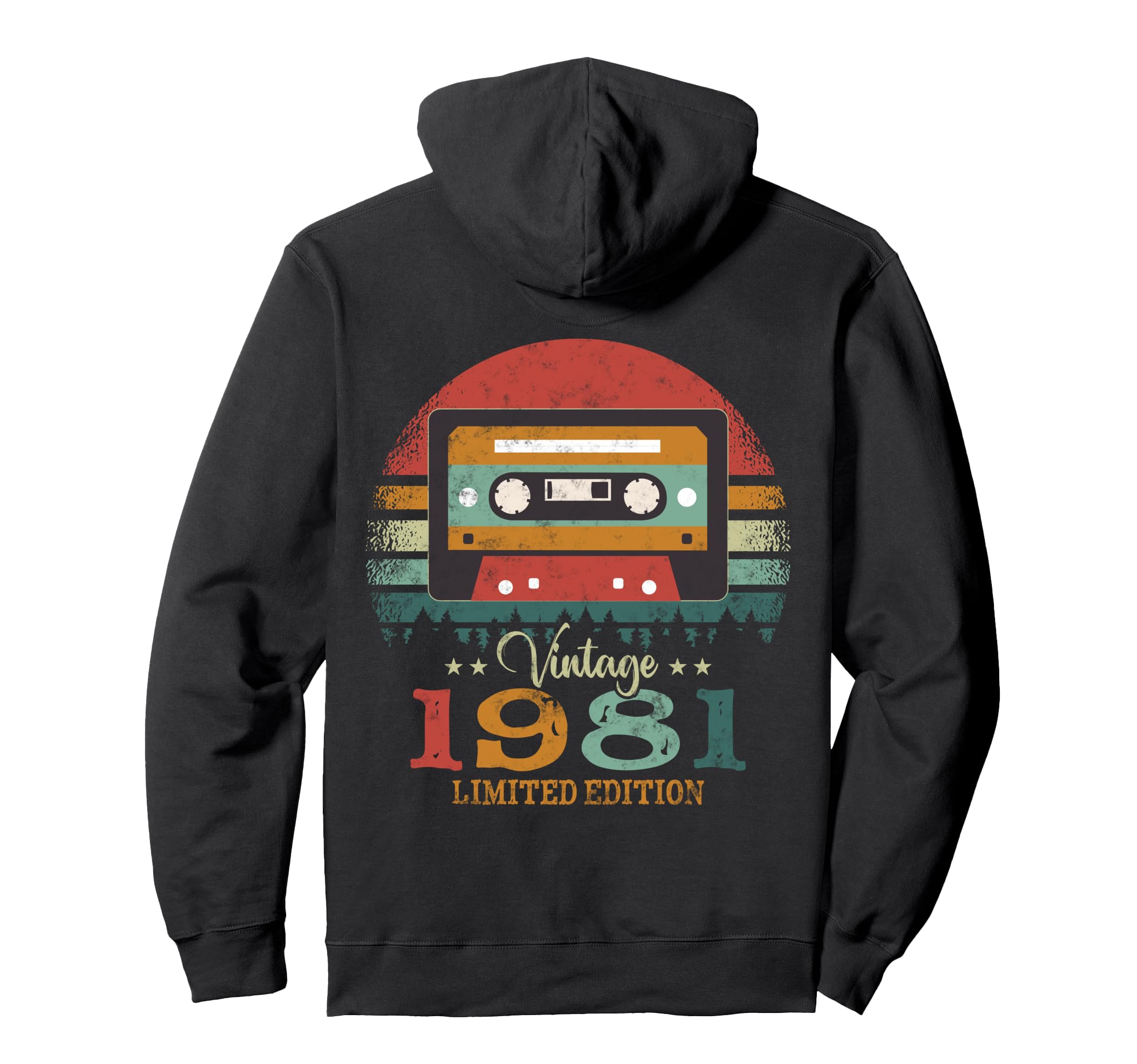 Cassette Tape 1981 Birthday Hoodie - Graphic Print Unisex - T-Shirt, Sweatshirt, Hoodie