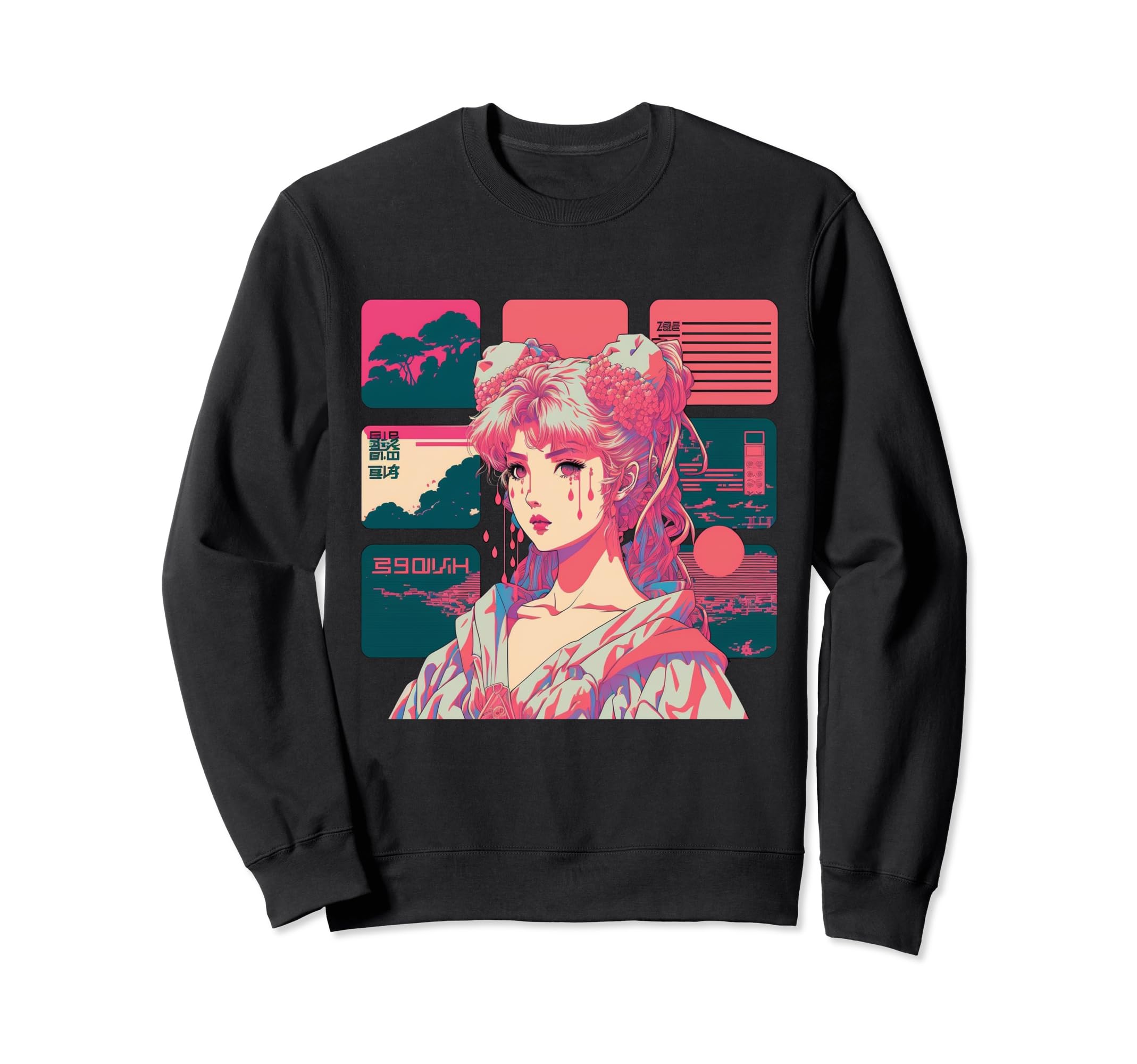 Vaporwave Aesthetic 90S Egirl Sweatshirt - Fun Novelty Design Unisex - T-Shirt, Sweatshirt, Hoodie