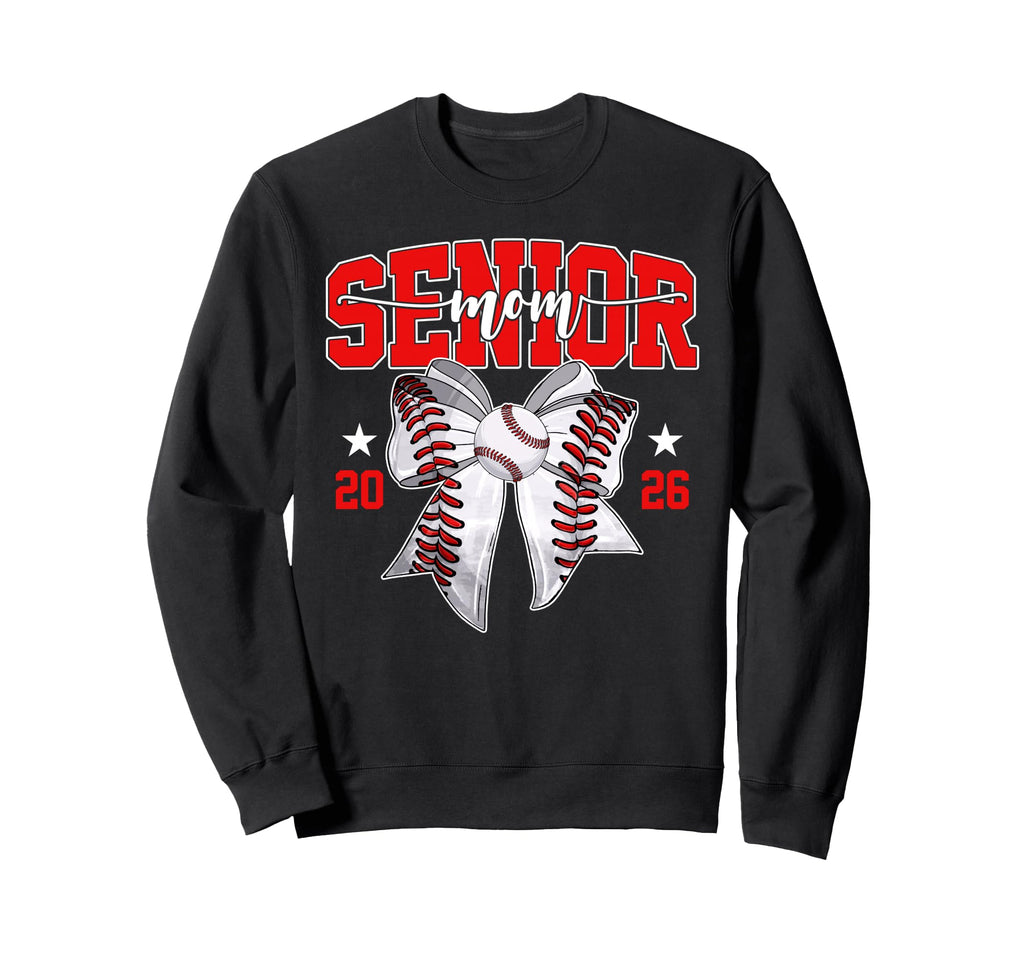 Senior Mom 2026 Graduate Baseball Sweatshirt - Minimalist Print Men Women - T-Shirt, Sweatshirt, Hoodie