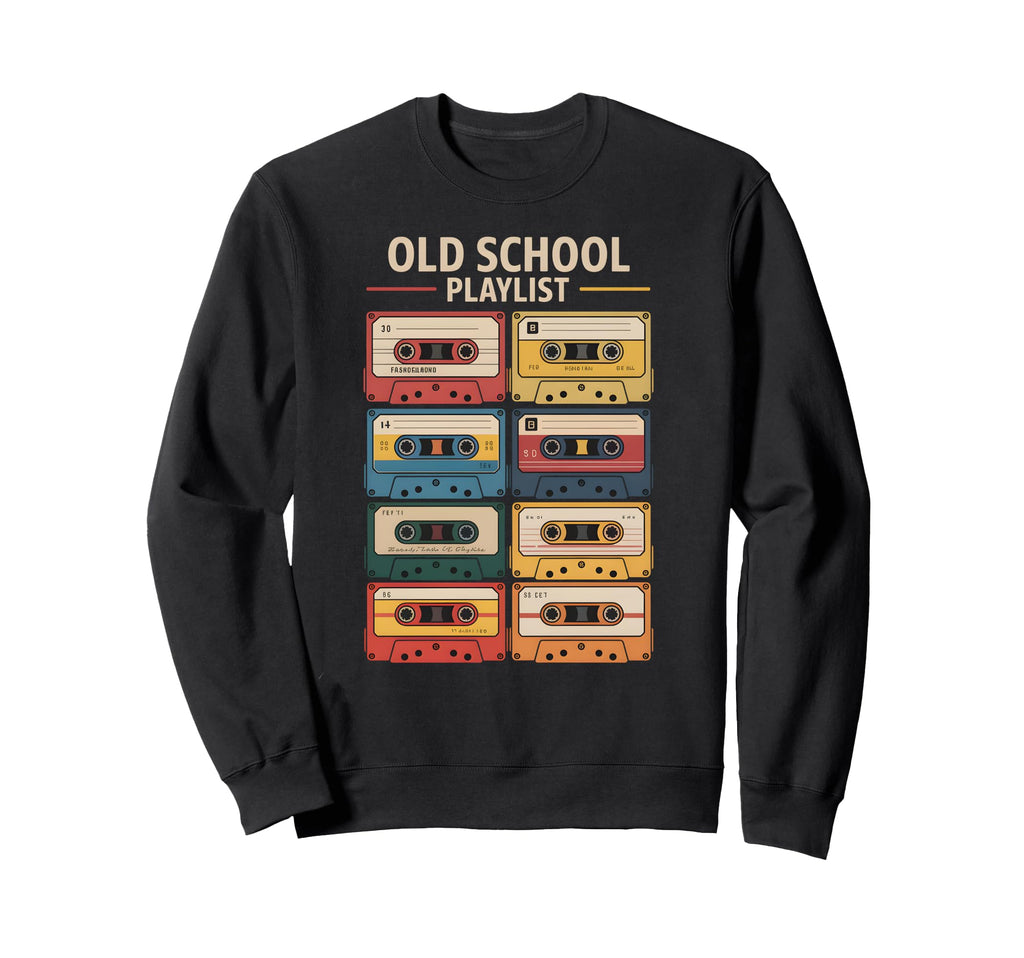 Old School Playlist 80S 90S Sweatshirt - Minimalist Print Men Women - T-Shirt, Sweatshirt, Hoodie
