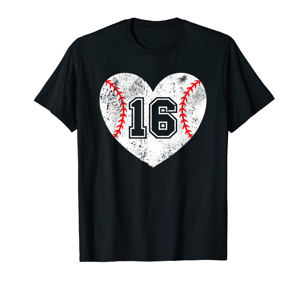 Baseball Heart Player 16 Baseball T-Shirt - Streetwear Style for Adults - T-Shirt, Sweatshirt, Hoodie