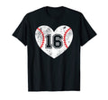 Baseball Heart Player 16 Baseball T-Shirt - Streetwear Style for Adults - T-Shirt, Sweatshirt, Hoodie