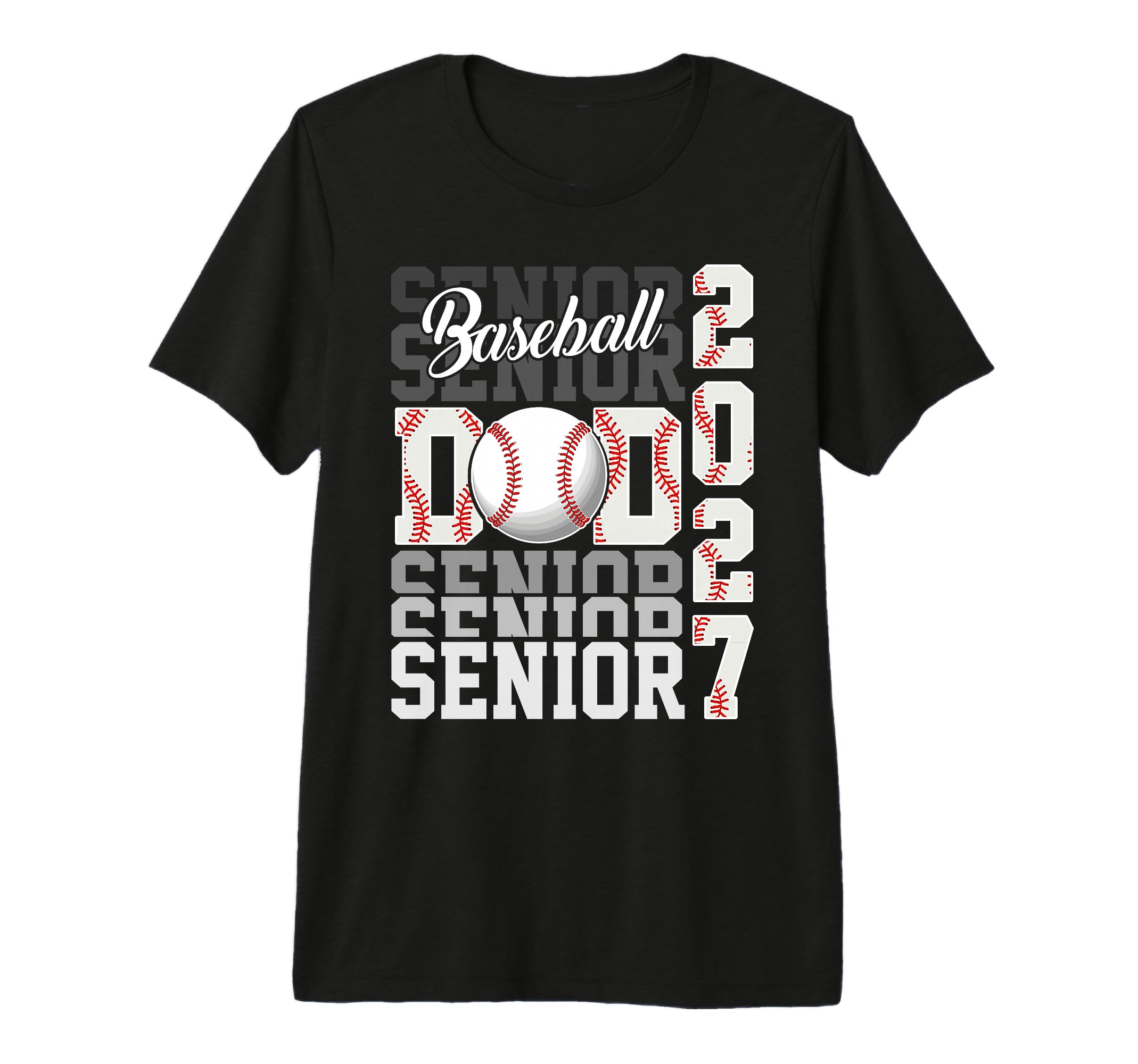 Senior 2027 Baseball Dad Proud Family T-Shirt - Novelty Apparel Unisex - T-Shirt, Sweatshirt, Hoodie