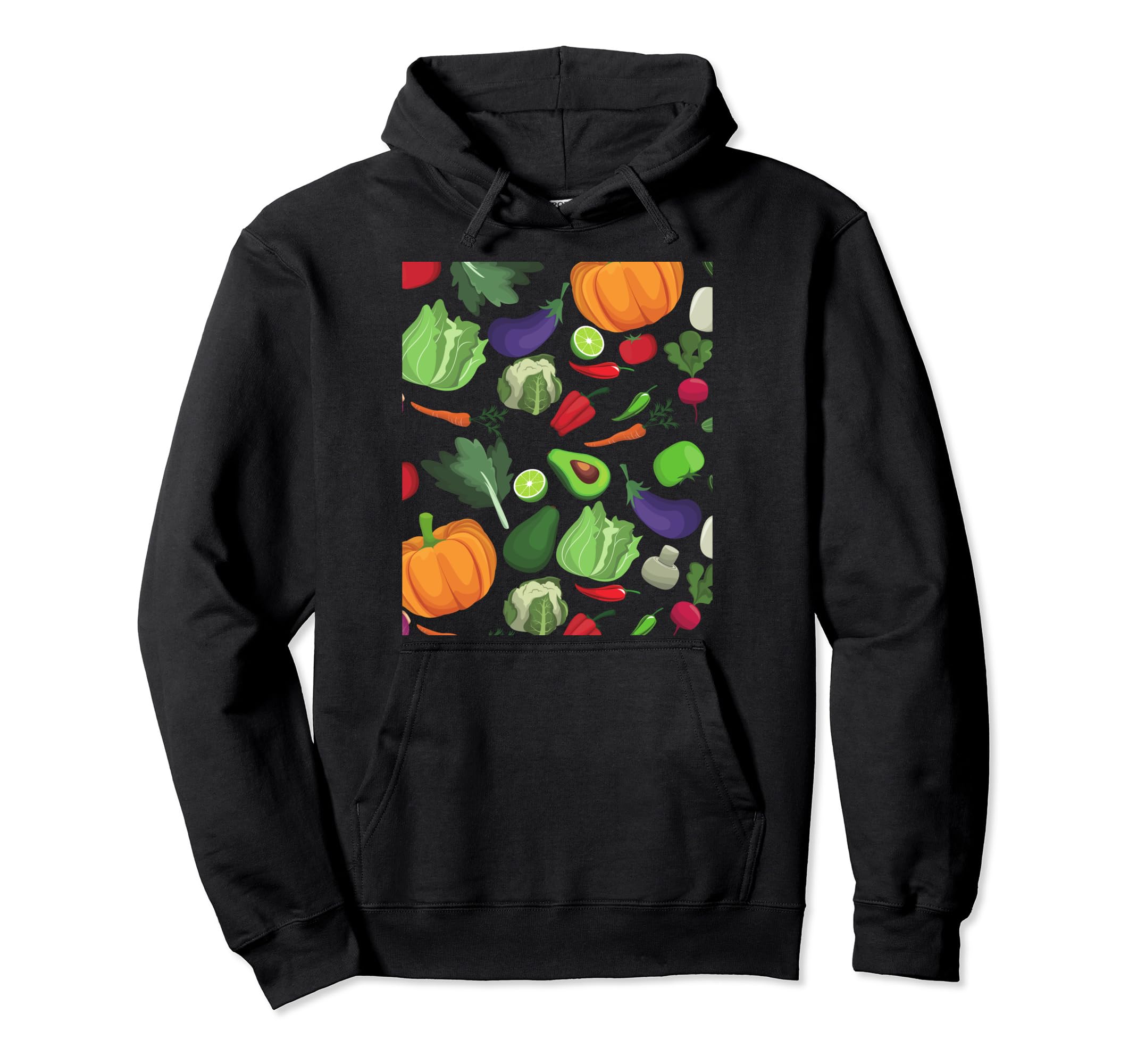 Watercolour Vegetable Farm Market Hoodie - Custom Art Print Men Women - T-Shirt, Sweatshirt, Hoodie