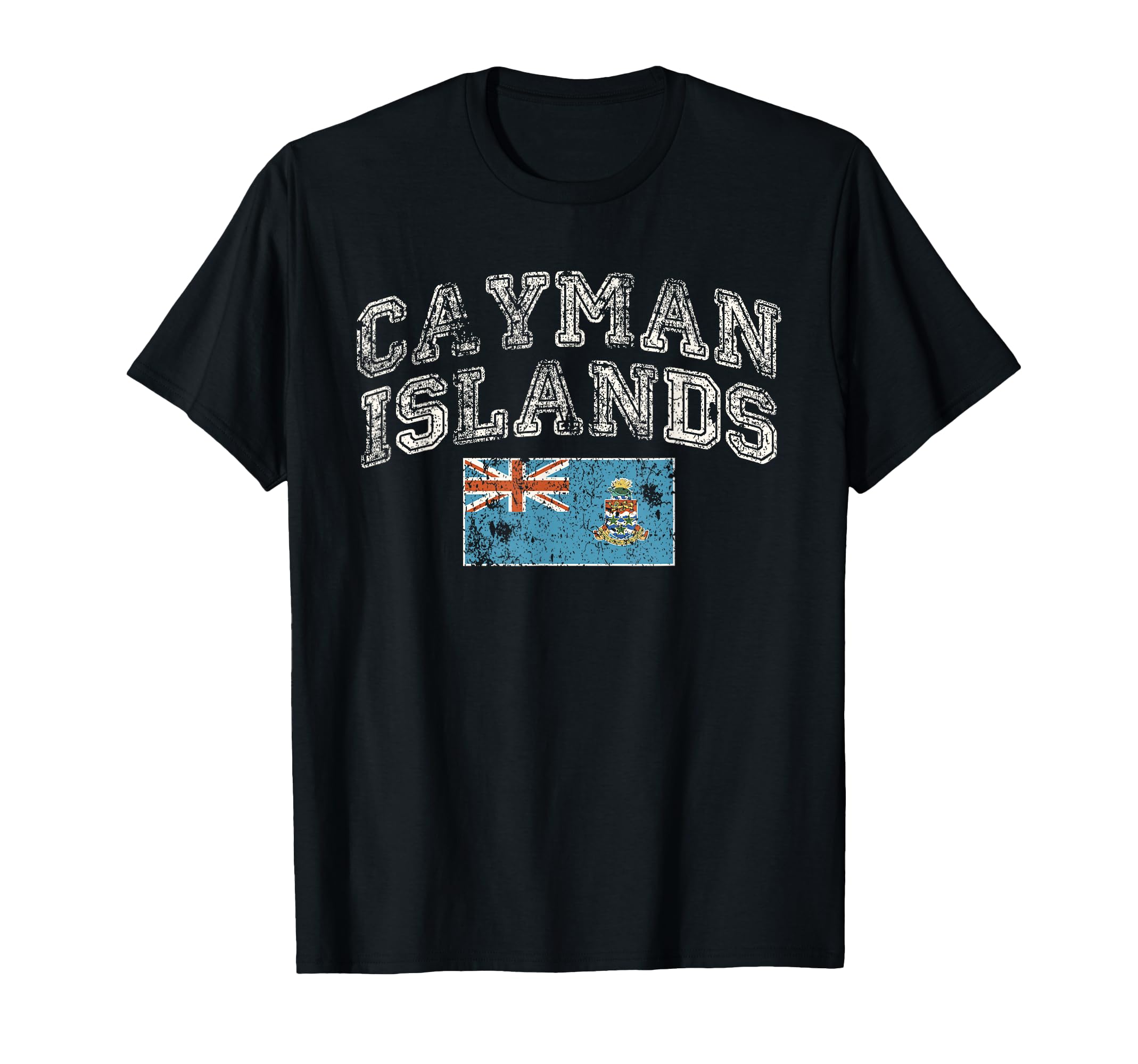 Faded Cayman Islands Flag T-Shirt - Custom Art Print for Adults - T-Shirt, Sweatshirt, Hoodie