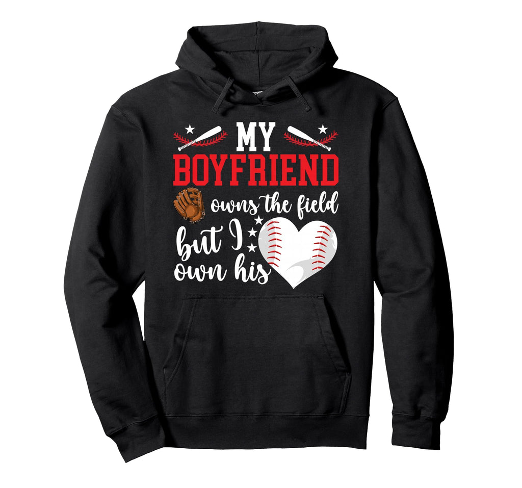 My Boyfriend Baseball Girlfriend Hoodie - Unique Graphic Men Women - T-Shirt, Sweatshirt, Hoodie