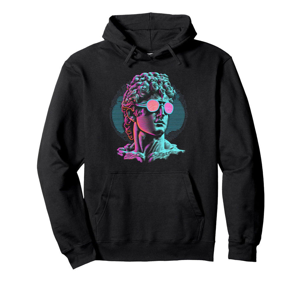 Greek Statue Vaporwave Retrowave Hoodie - Casual Everyday Wear for Adults - T-Shirt, Sweatshirt, Hoodie