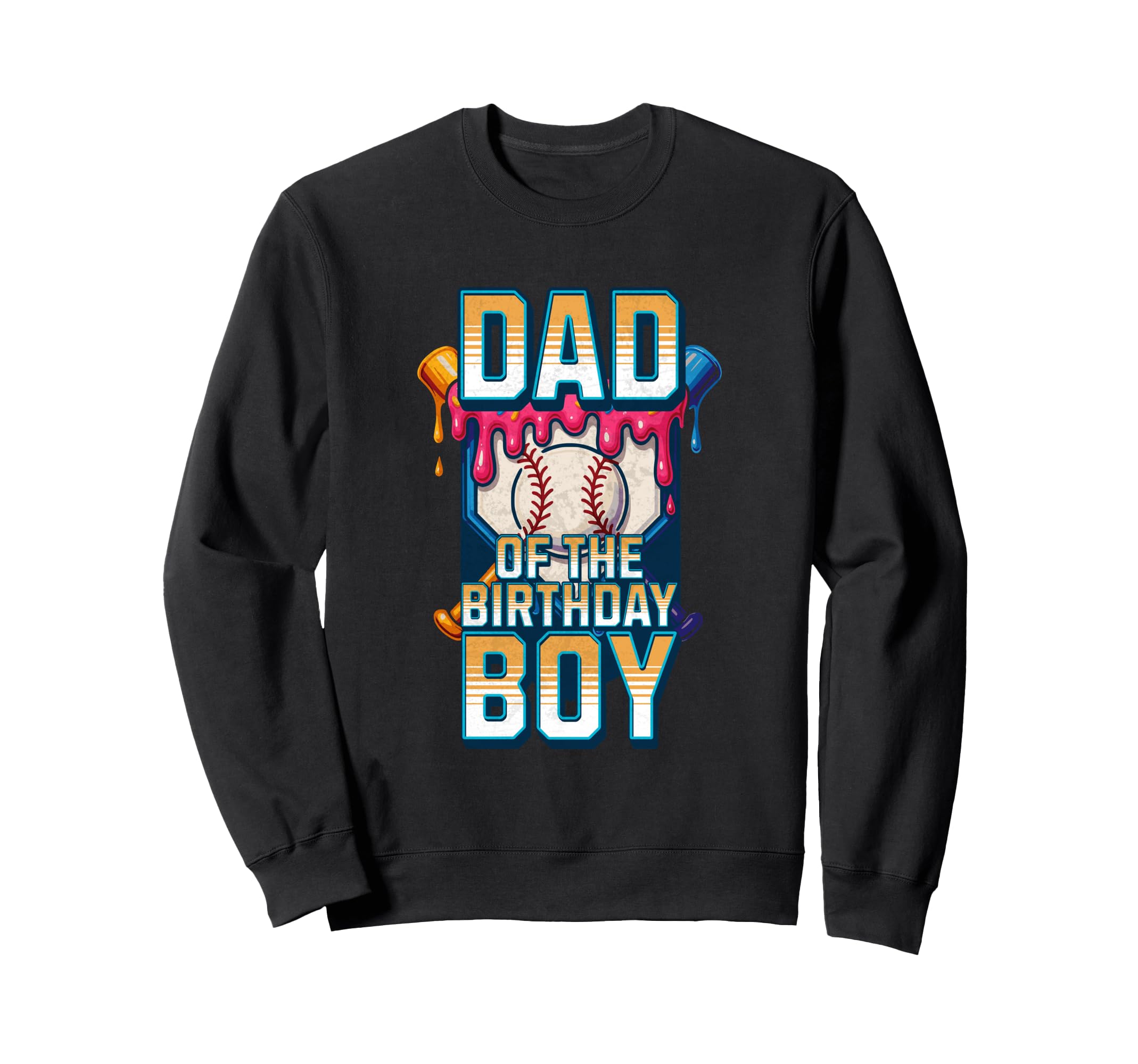 Dad Birthday Baseball Ice Cream Sweatshirt - Minimalist Print Men Women - T-Shirt, Sweatshirt, Hoodie
