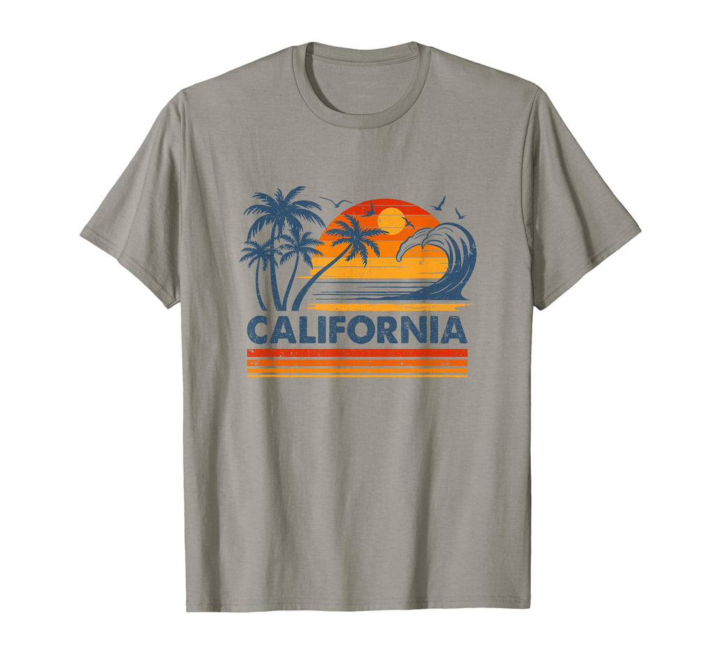 California Vacation Sunset 70S Beach T-Shirt - Minimalist Print for Adults - T-Shirt, Sweatshirt, Hoodie