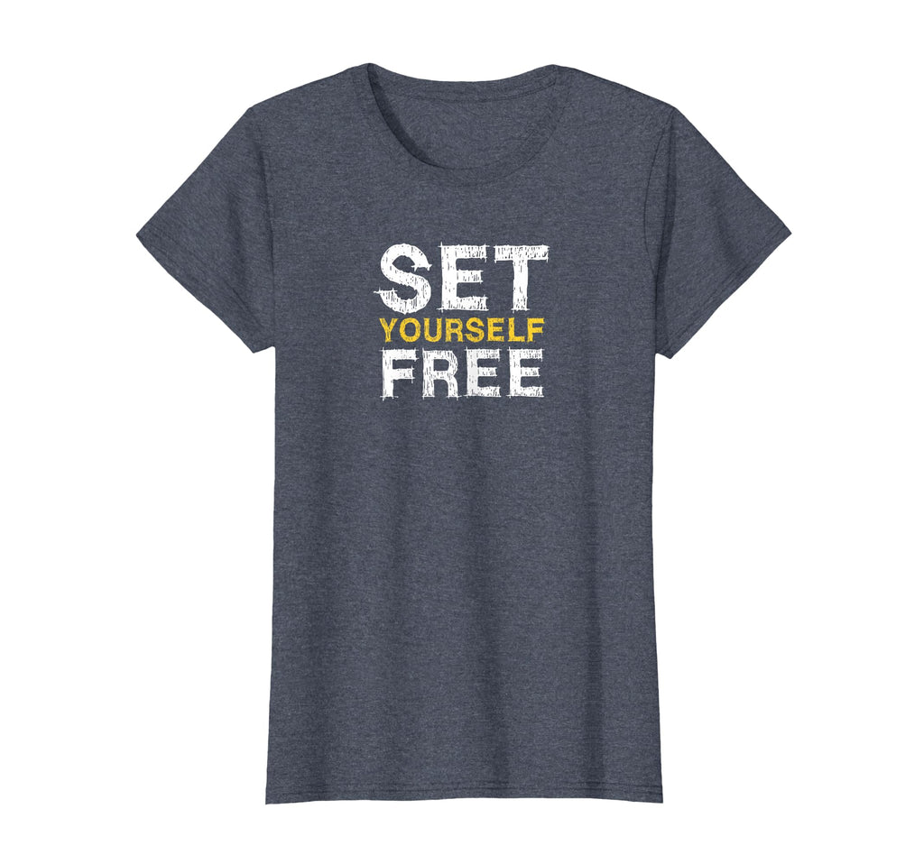 Distressed Libertarian Set Yourself T-Shirt - Custom Art Print Men Women - T-Shirt, Sweatshirt, Hoodie