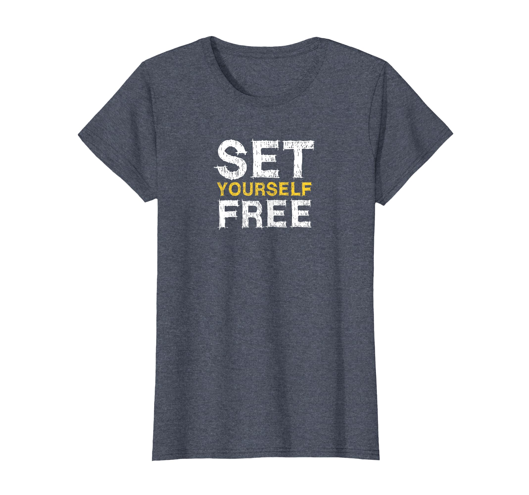 Distressed Libertarian Set Yourself T-Shirt - Custom Art Print Men Women - T-Shirt, Sweatshirt, Hoodie