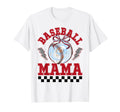 Baseball Mama Bow Softball Mom Game T-Shirt - Custom Art Print Men Women - T-Shirt, Sweatshirt, Hoodie