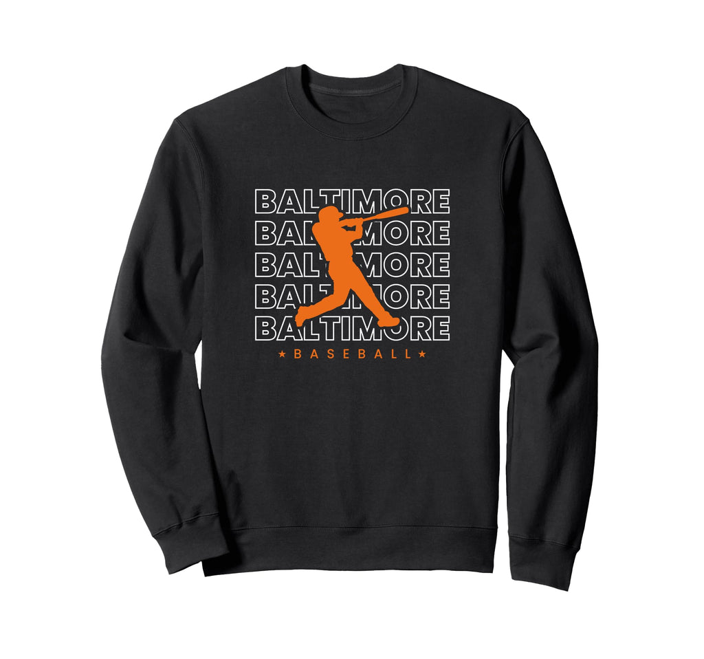 Baltimore Baseball Minimalist Classy Sweatshirt - Unique Graphic Unisex - T-Shirt, Sweatshirt, Hoodie