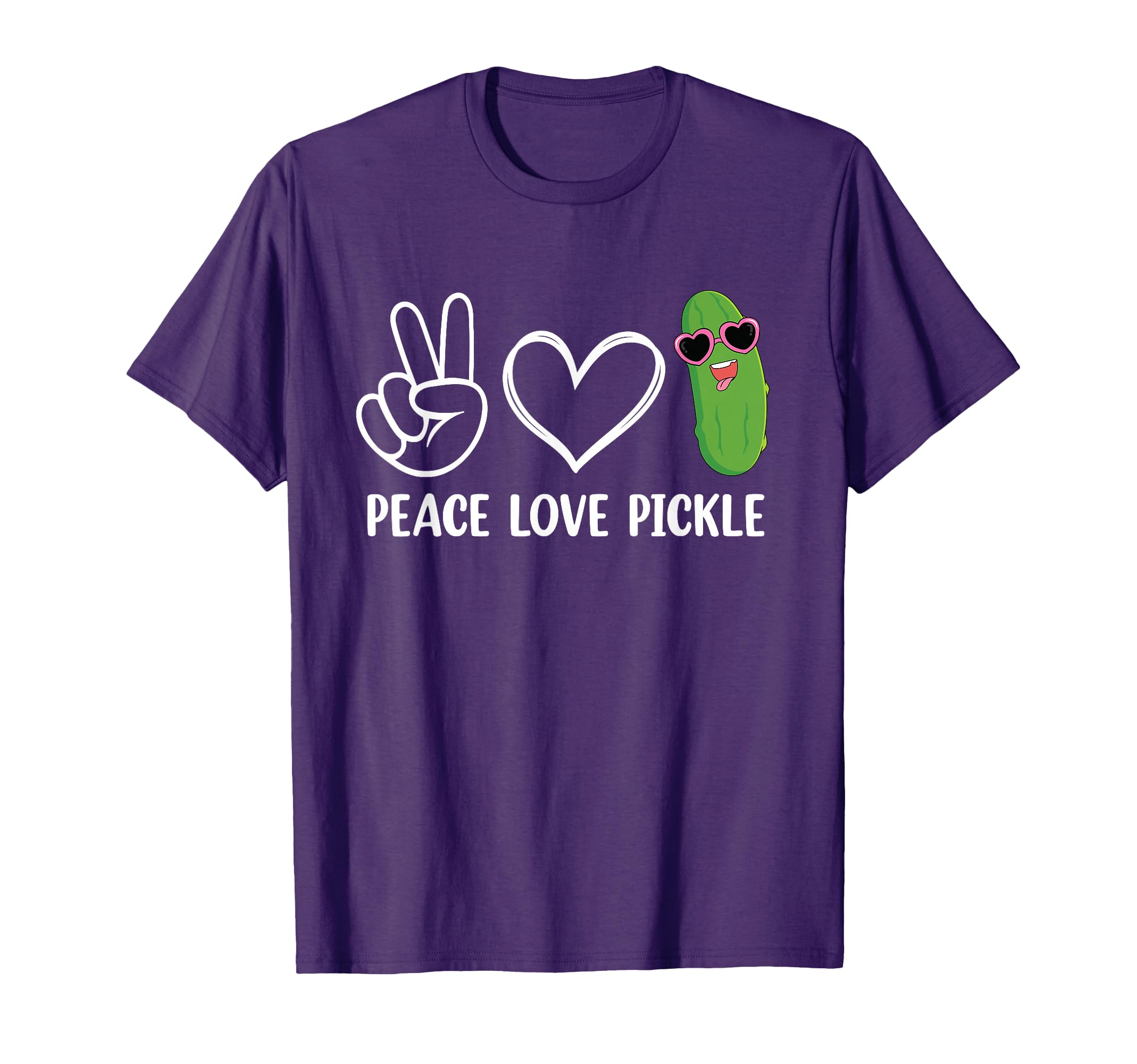 Peace Love Pickle Dancing Cucumber T-Shirt - Custom Art Print for Adults - T-Shirt, Sweatshirt, Hoodie
