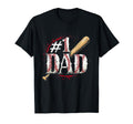 Number One Baseball Dad Fathers Day T-Shirt - Custom Art Print Men Women - T-Shirt, Sweatshirt, Hoodie