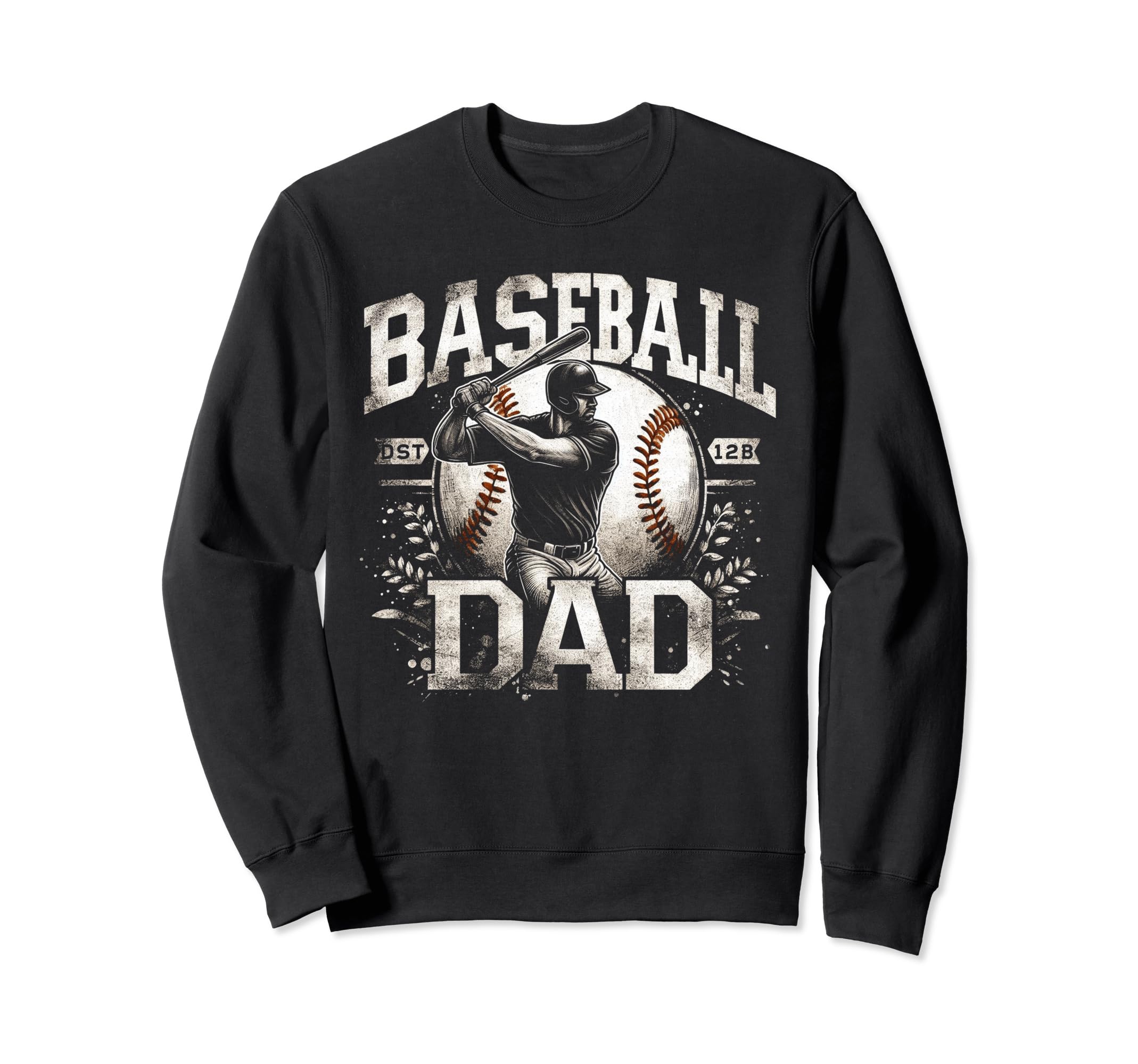 Baseball Dad Fathers Day Sweatshirt - Minimalist Print for Adults - T-Shirt, Sweatshirt, Hoodie