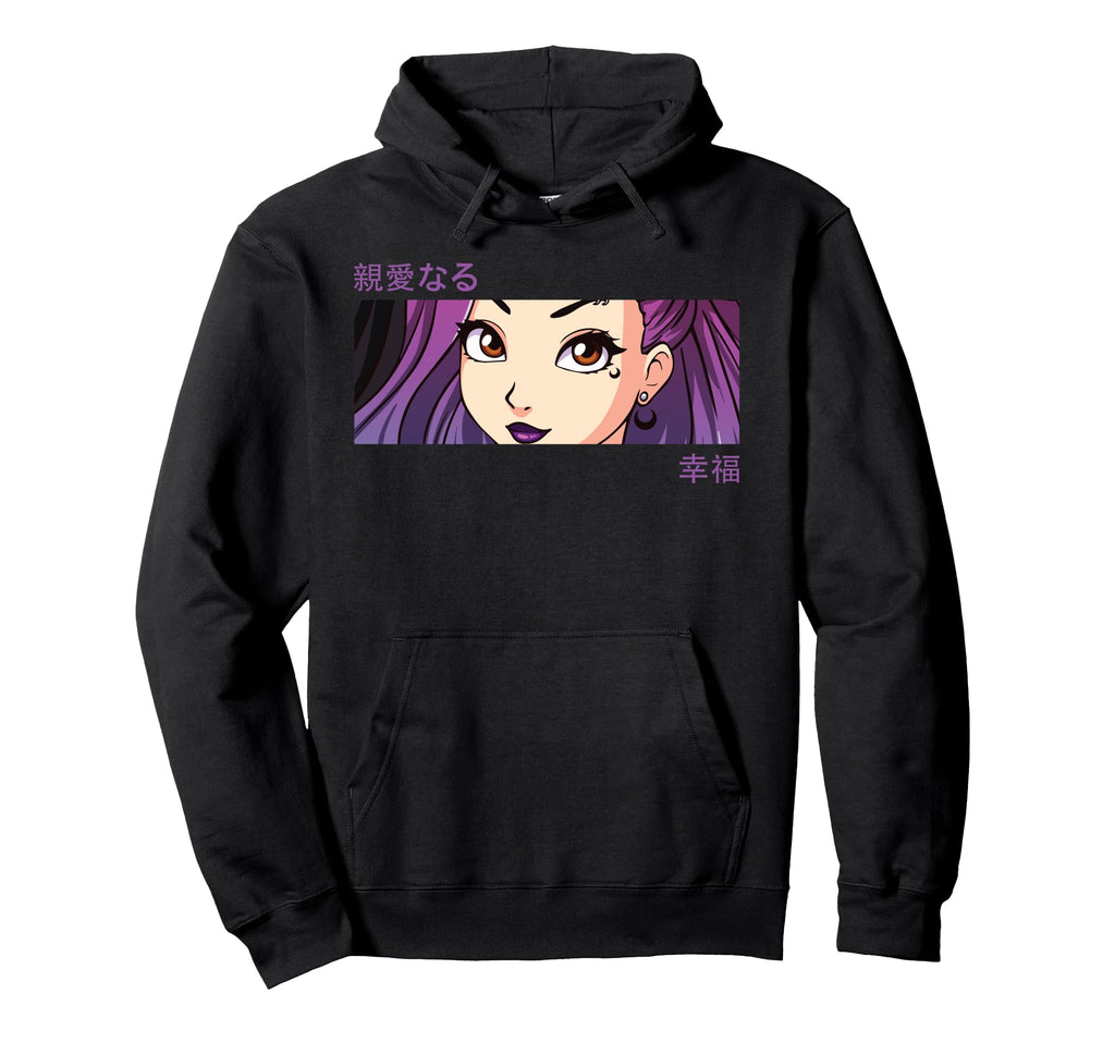 Anime Eyes Japan Culture Art Japanese Hoodie - Aesthetic Graphic Men Women - T-Shirt, Sweatshirt, Hoodie