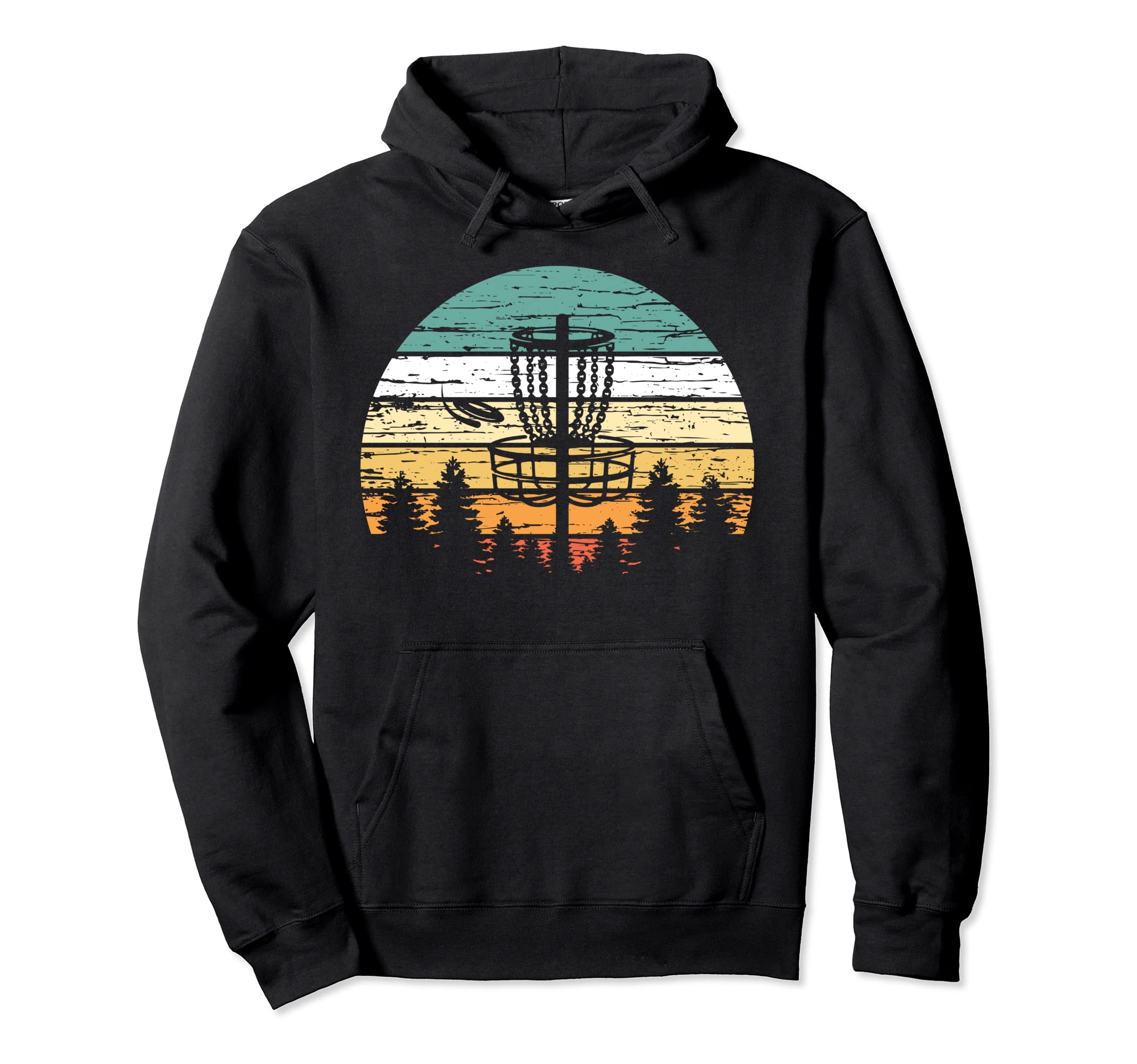 Disc Golf Sunset Frisbee Golf Hoodie - Aesthetic Graphic for Adults - T-Shirt, Sweatshirt, Hoodie