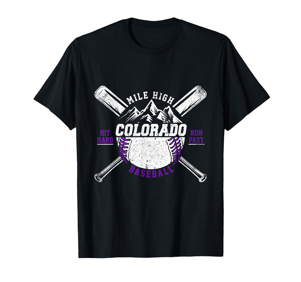 Colorado Rocky Mountains Baseball Fan T-Shirt - Minimalist Print Men Women - T-Shirt, Sweatshirt, Hoodie