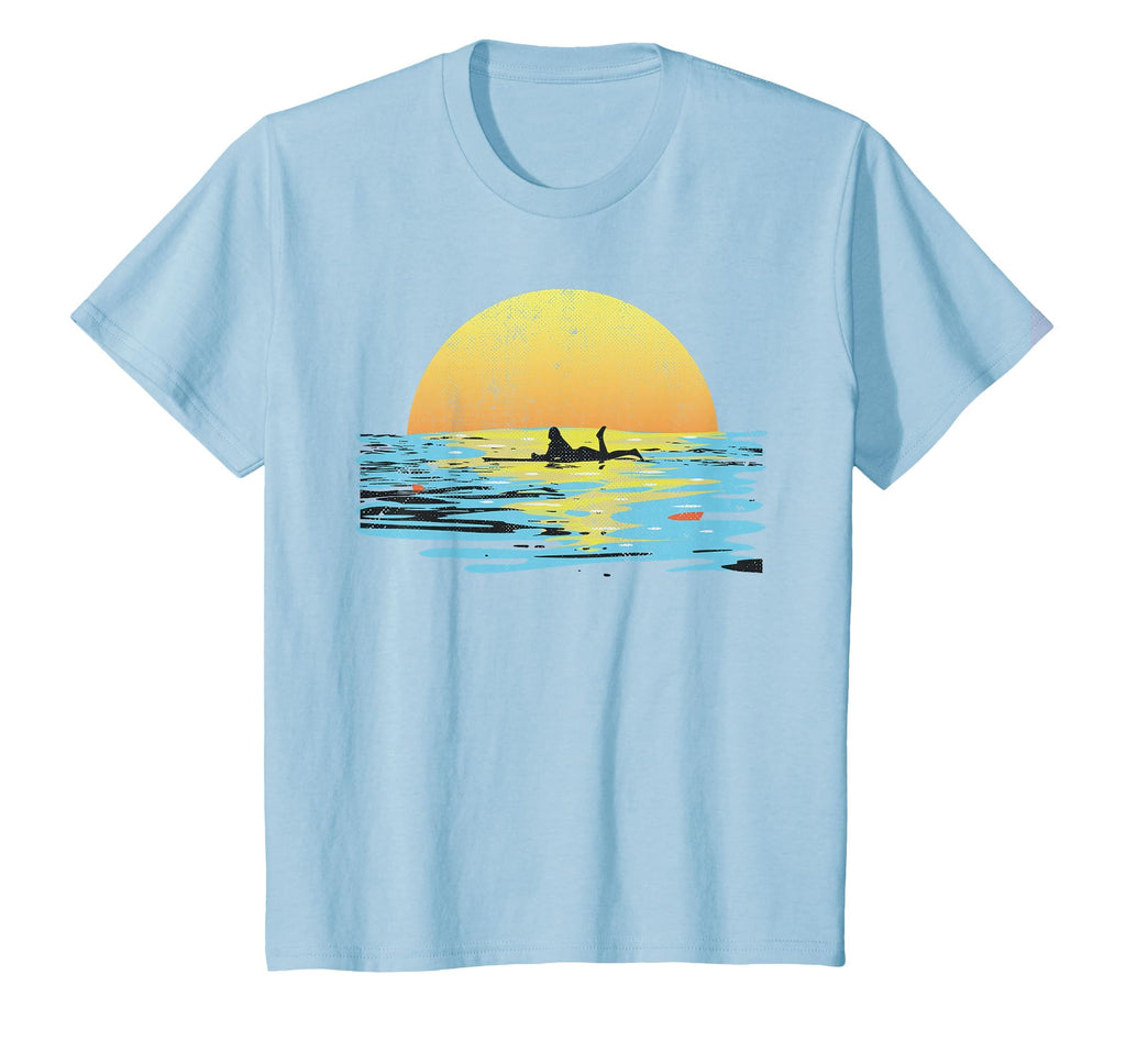 Surfer Sunset Distressed T-Shirt - Graphic Print Unisex - T-Shirt, Sweatshirt, Hoodie