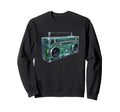 Boombox Old School Cassette Tape Sweatshirt - Trendy Graphic for Adults - T-Shirt, Sweatshirt, Hoodie