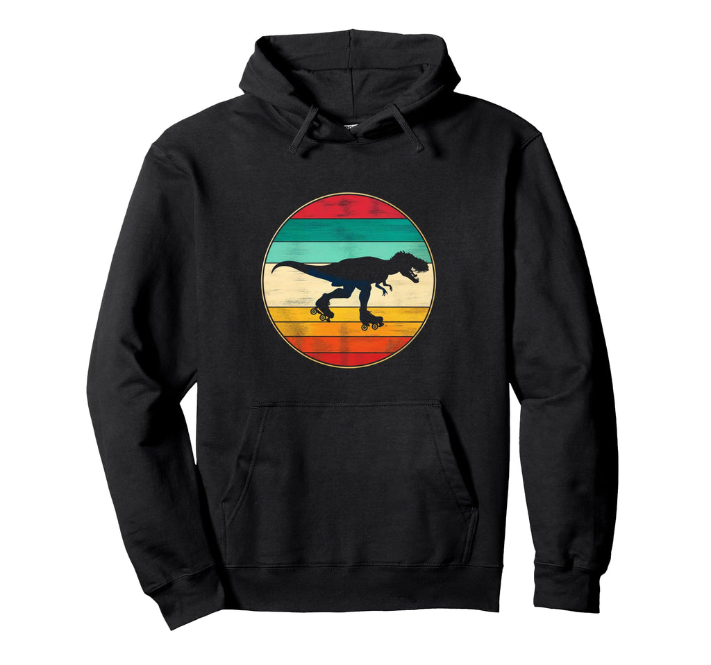 Dinosaur Roller Skate T Rex Dino Hoodie - Graphic Print for Adults - T-Shirt, Sweatshirt, Hoodie