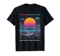 Future Synthwave Car Astronaut City T-Shirt - Novelty Apparel for Adults - T-Shirt, Sweatshirt, Hoodie