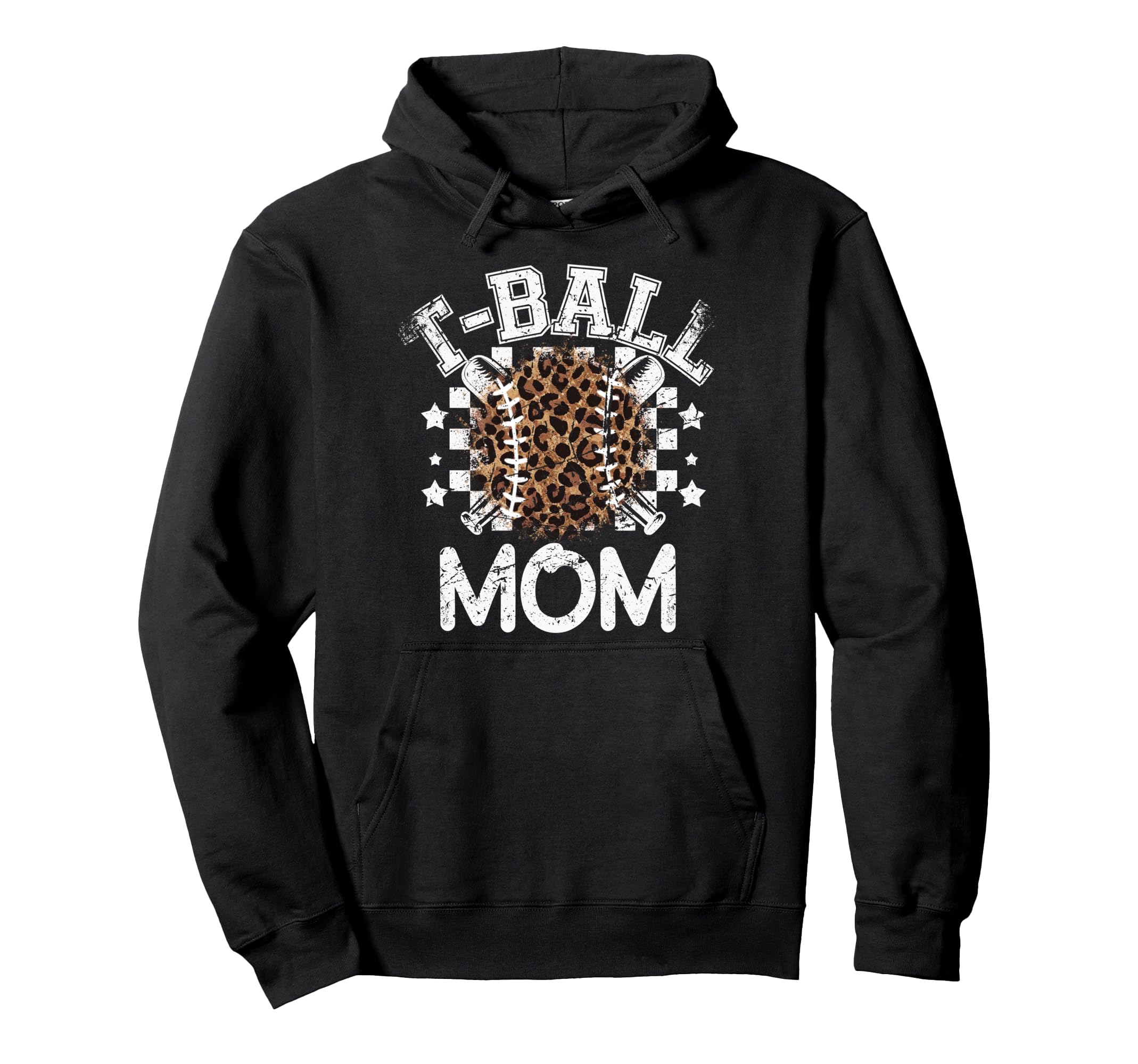 T Ball Teeball Mom Leopard Cheetah Hoodie - Minimalist Print Men Women - T-Shirt, Sweatshirt, Hoodie