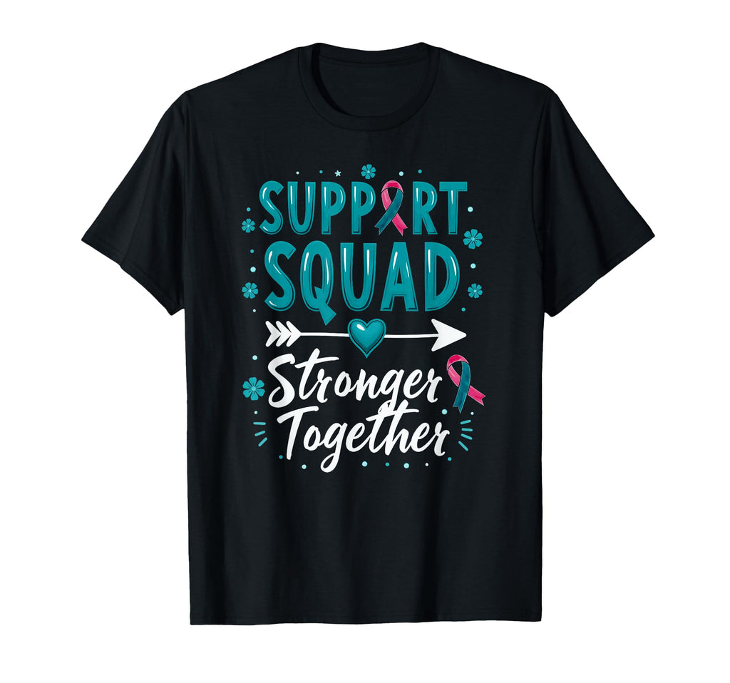 Support Squad Brca Awareness T-Shirt - Minimalist Print Men Women - T-Shirt, Sweatshirt, Hoodie