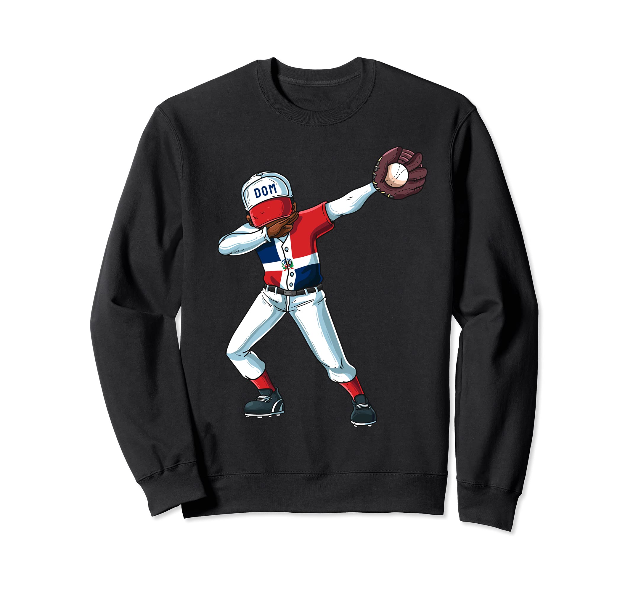 Baseball Dabbing Dominican Sweatshirt - Fun Novelty Design Men Women - T-Shirt, Sweatshirt, Hoodie