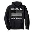 Newark New Jersey Nj Distressed Hoodie - Custom Art Print Men Women - T-Shirt, Sweatshirt, Hoodie