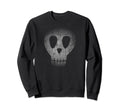 Creepy Dark Skull Distressed Sweatshirt - Aesthetic Graphic Men Women - T-Shirt, Sweatshirt, Hoodie