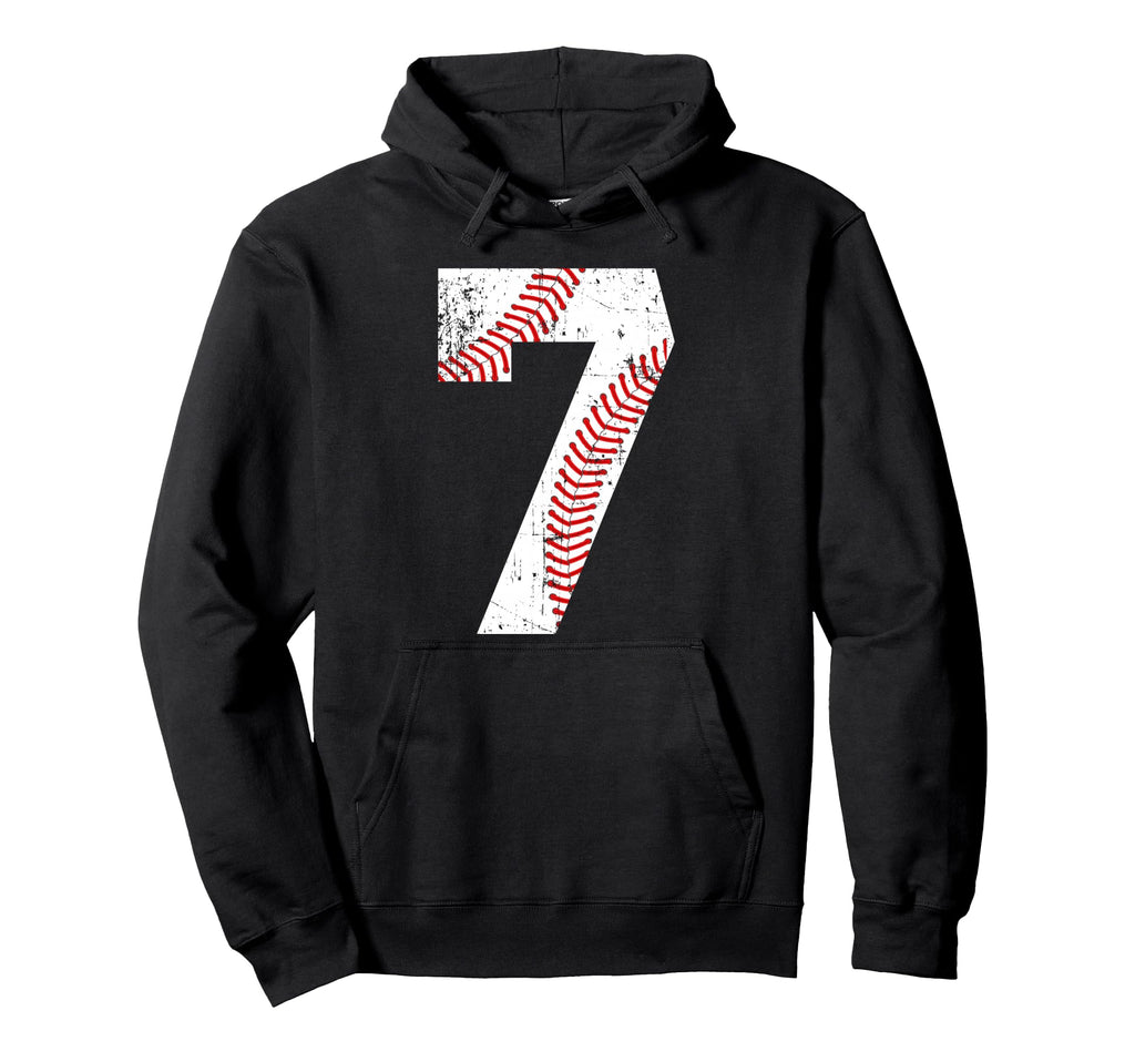 Baseball 7 Jersey Number Hoodie - Aesthetic Graphic Unisex - T-Shirt, Sweatshirt, Hoodie
