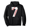Baseball 7 Jersey Number Hoodie - Aesthetic Graphic Unisex - T-Shirt, Sweatshirt, Hoodie
