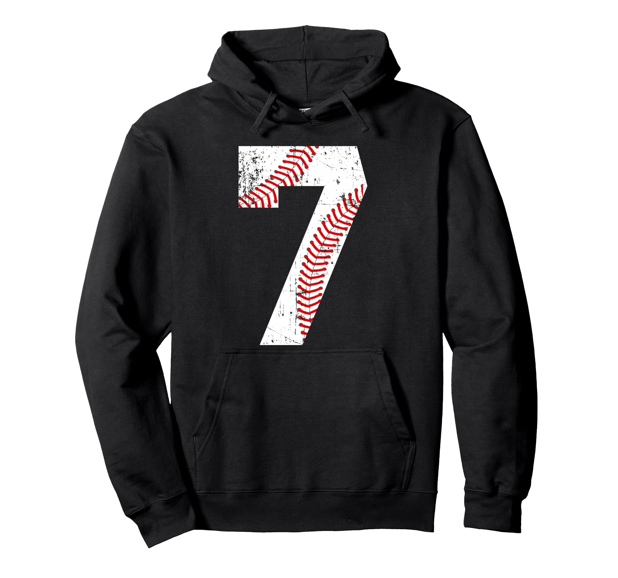 Baseball 7 Jersey Number Hoodie - Aesthetic Graphic Unisex - T-Shirt, Sweatshirt, Hoodie