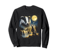 Badger Howling To Moon Meme Sweatshirt - Fun Novelty Design Men Women - T-Shirt, Sweatshirt, Hoodie