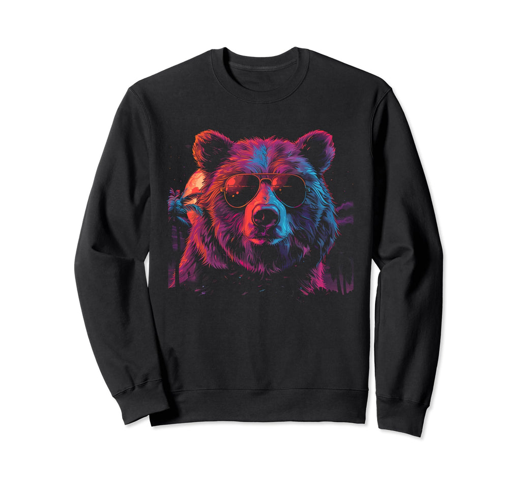 Bear Vaporwave Aesthetic Sweatshirt - Aesthetic Graphic for Adults - T-Shirt, Sweatshirt, Hoodie