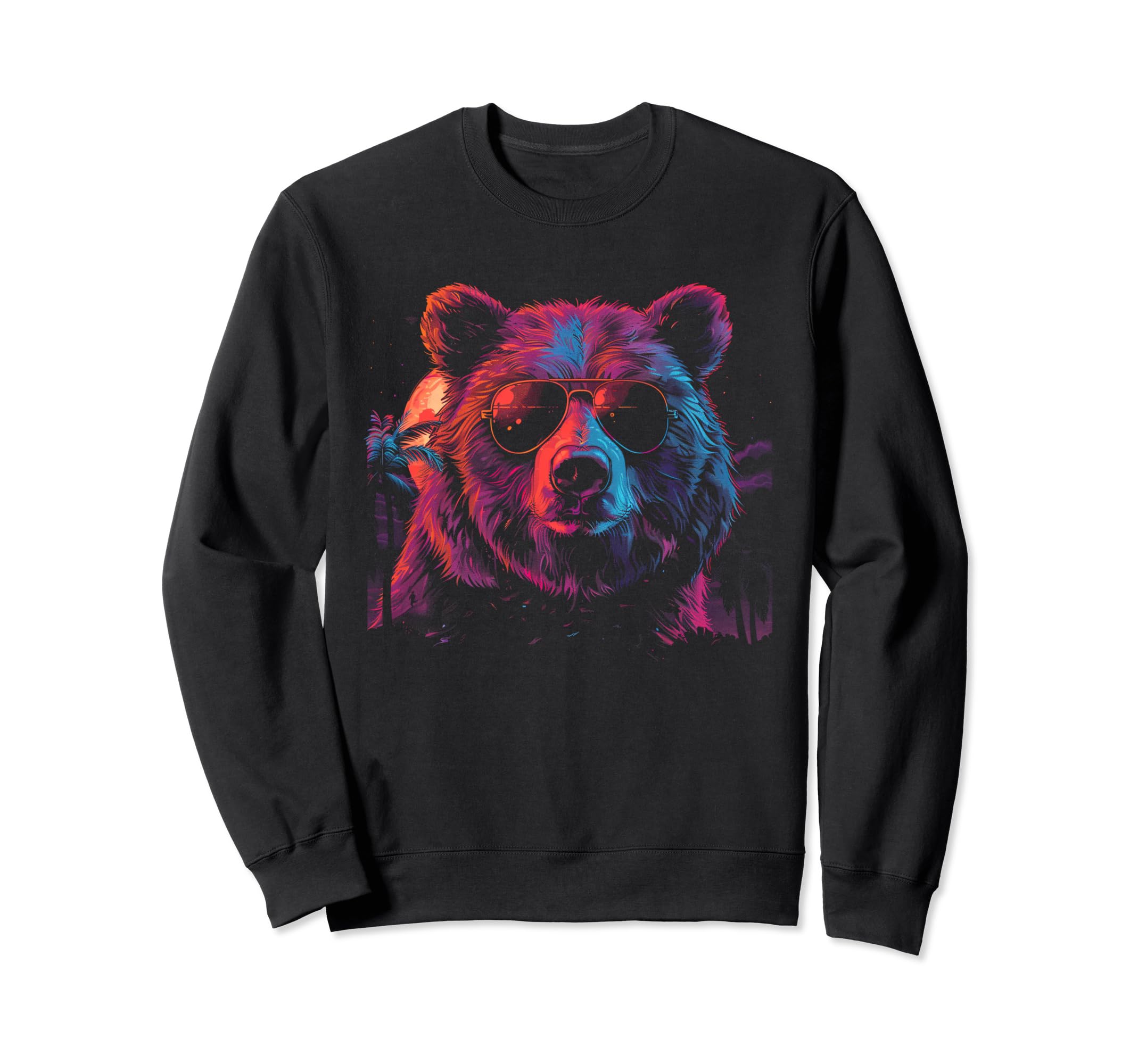 Bear Vaporwave Aesthetic Sweatshirt - Aesthetic Graphic for Adults - T-Shirt, Sweatshirt, Hoodie