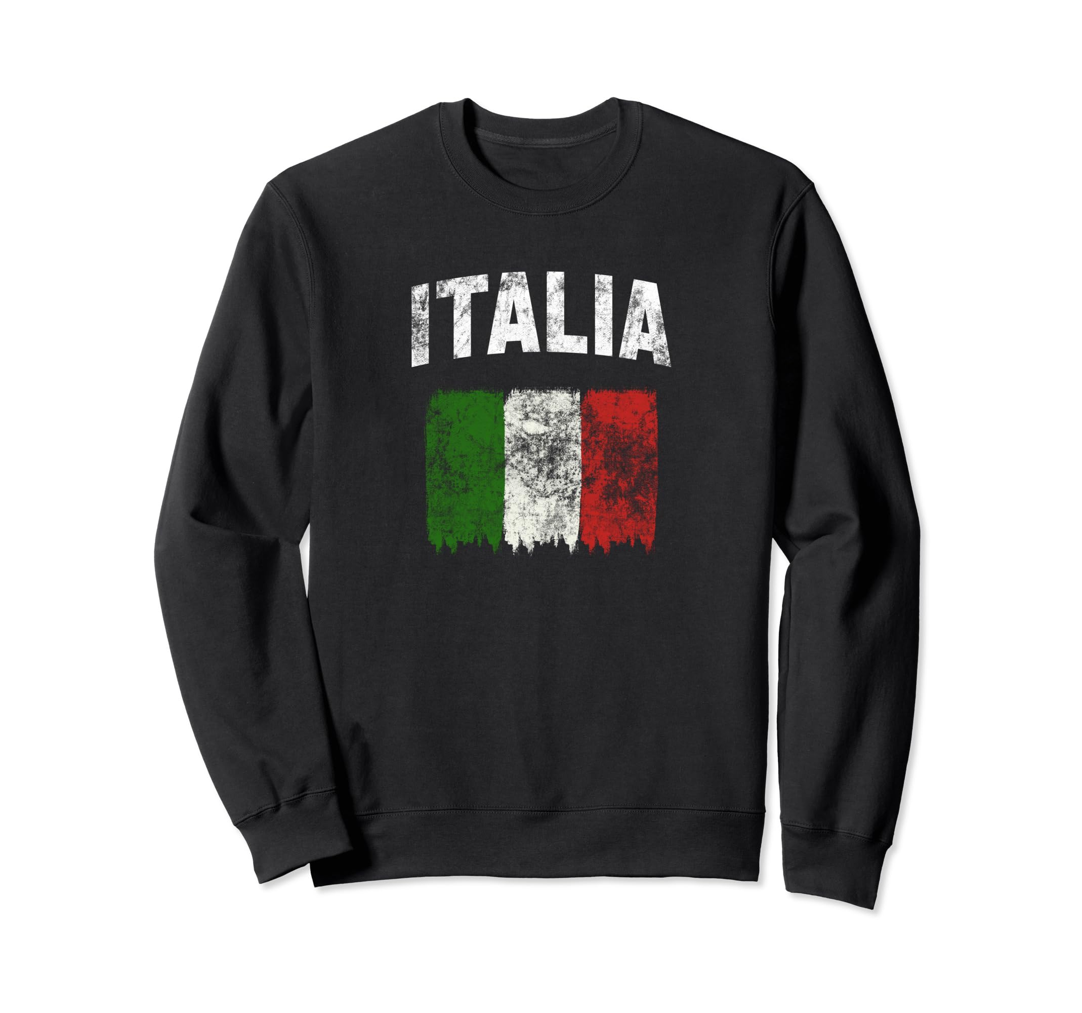 Italia Distressed Italian Flag Sweatshirt - Unique Graphic Men Women - T-Shirt, Sweatshirt, Hoodie