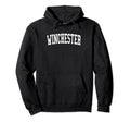Winchester Tn Distressed White Varsity Hoodie - Trendy Graphic for Adults - T-Shirt, Sweatshirt, Hoodie