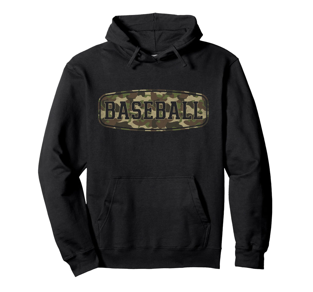 Camo Baseball Camourflage Badge Player Hoodie - Minimalist Print Unisex - T-Shirt, Sweatshirt, Hoodie