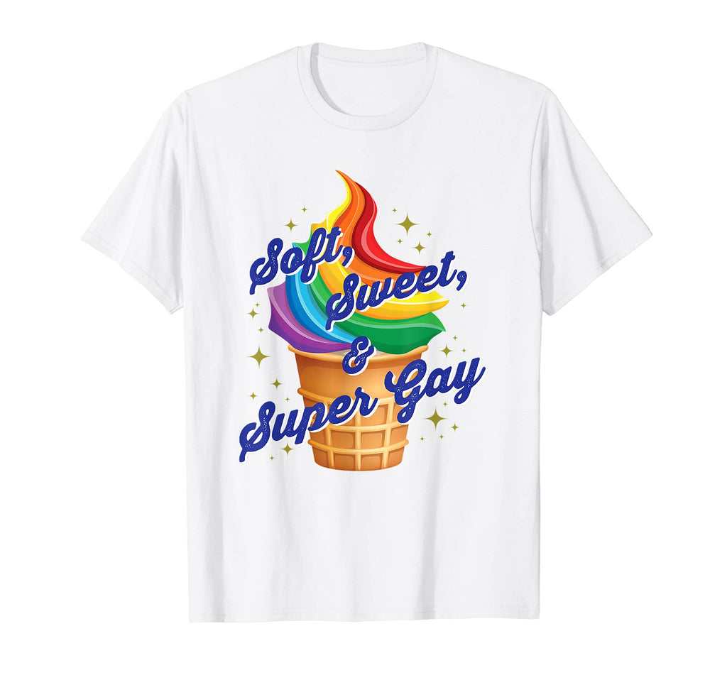 Gay Pride Funny Gay Ice Cream Rainbow T-Shirt - Novelty Apparel Unisex - T-Shirt, Sweatshirt, Hoodie