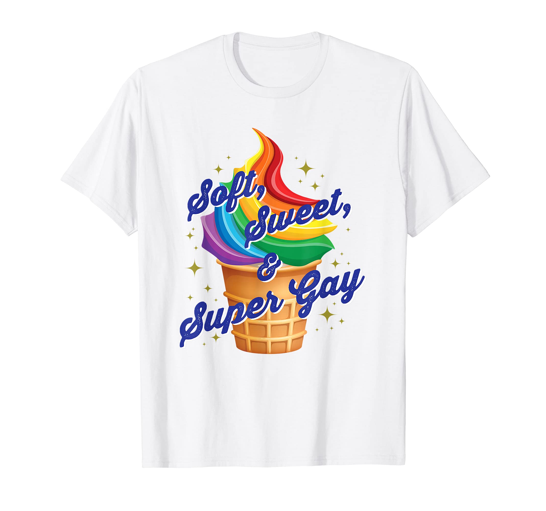 Gay Pride Funny Gay Ice Cream Rainbow T-Shirt - Novelty Apparel Unisex - T-Shirt, Sweatshirt, Hoodie