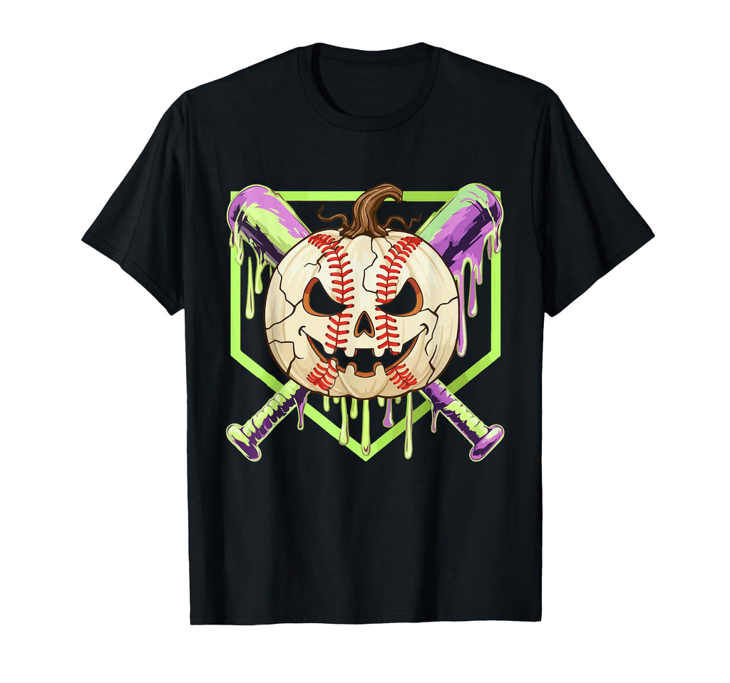 Baseball Pumpkin Halloween Baseball T-Shirt - Streetwear Style Men Women - T-Shirt, Sweatshirt, Hoodie