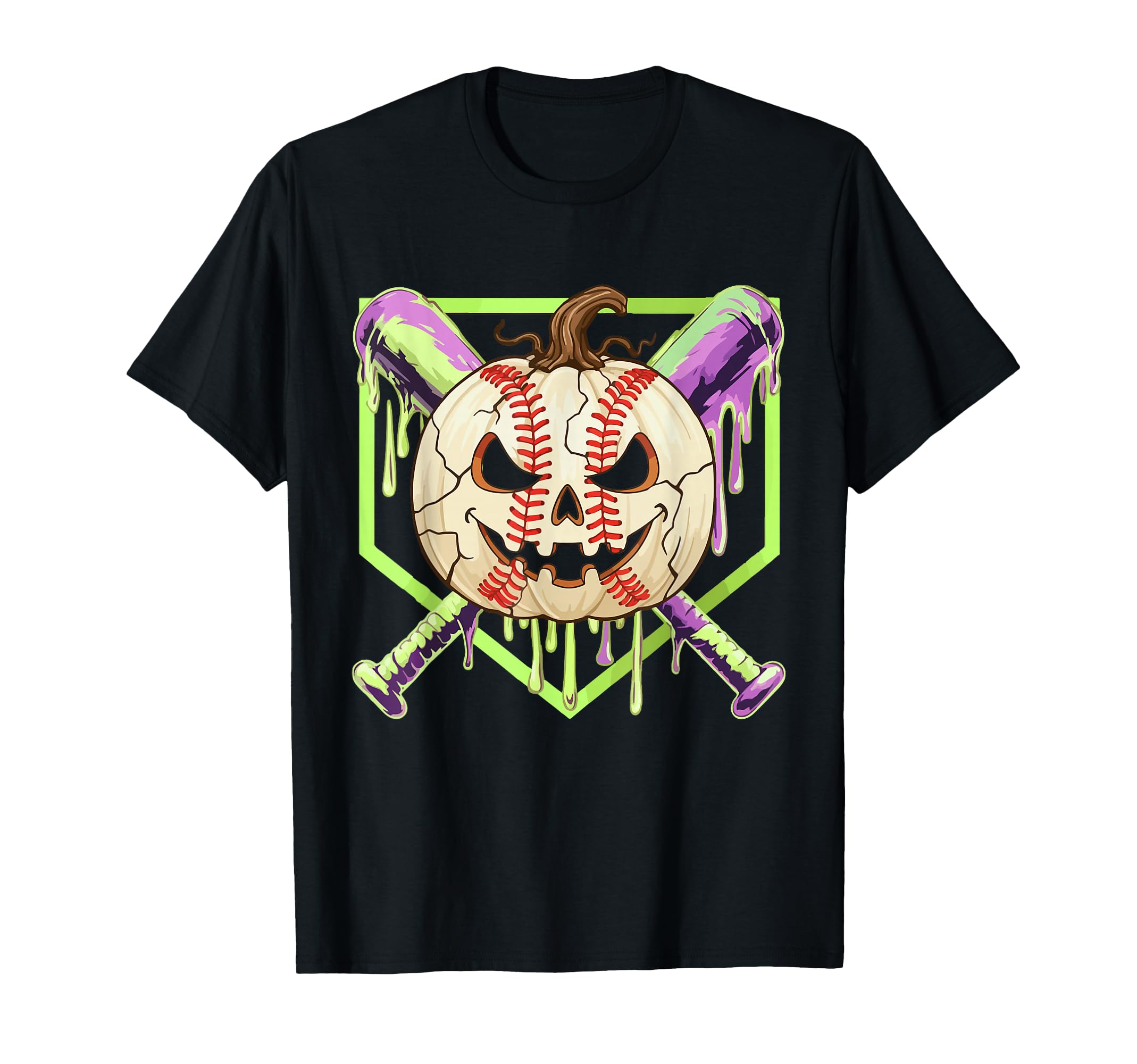Baseball Pumpkin Halloween Baseball T-Shirt - Streetwear Style Men Women - T-Shirt, Sweatshirt, Hoodie